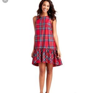 NWT Vineyard Vines Amelia Jolly Plaid Calypso Red Dress